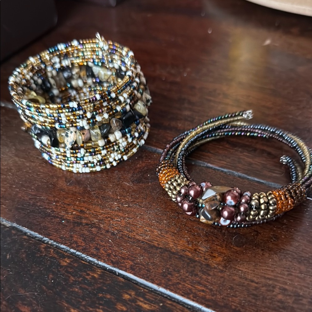 Beaded Wrap Bracelet - Set of 2